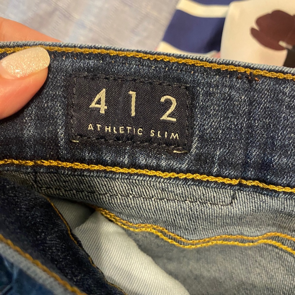Lucky Brand 412 Athletic Slim Jeans Mens 36x32 Blue Denim Medium Wash Pants - Picture 5 of 5